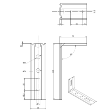 ESQUADRO CHAPA ZINCADA  1111